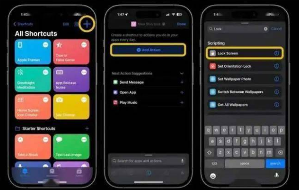普定苹果14锁屏维修店分享iPhone14升级iOS16.4后如何创建锁屏快捷方式 