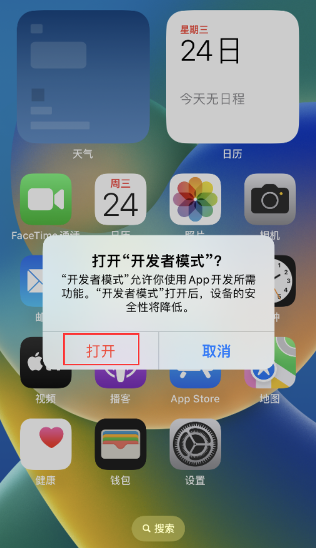 普定苹果手机维修分享如何打开开发者模式 